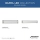 preview thumbnail 8 of 8, Barril Collection 32 in. Brushed Nickel Large Modern Integrated LED Linear Vanity Light - 32 in x 2.33 in x 4.76 in