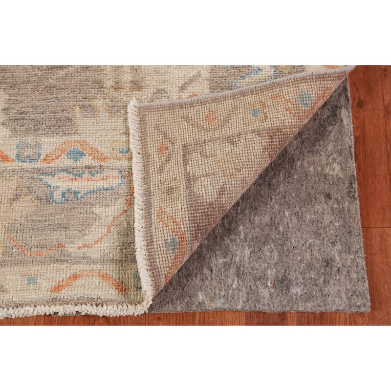 Hand Knotted Oriental 100% Wool Carpet Transitional All-Over Greys & Charcoal Oushak Area Rug - 8' 11'' X 5' 10''