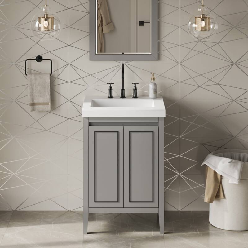 Jeffrey Alexander VKITPER24R-MARBLE Percival II 24" Free Standing