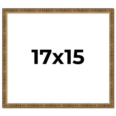 17x15 Frame Gold Solid Wood Picture Frame - Complete Modern Photo
