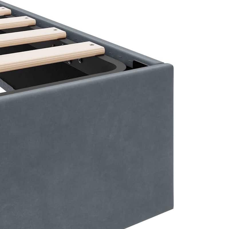 vidaXL Storage Bed with Mattress in Velvet