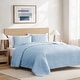 preview thumbnail 32 of 38, Crinkle Texture Microfiber 3-Piece Quilt Set, Enzyme Washed, Oversized