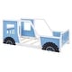 preview thumbnail 6 of 22, Durable Twin Size Classic Pine Car-Shaped Platform Kids Bed Frame with Wheels, Fun Design for Bedrooms, Easy Assembly, Blue