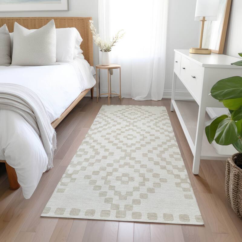 Machine Washable Indoor/ Outdoor Chantille Moroccan Boho Rug