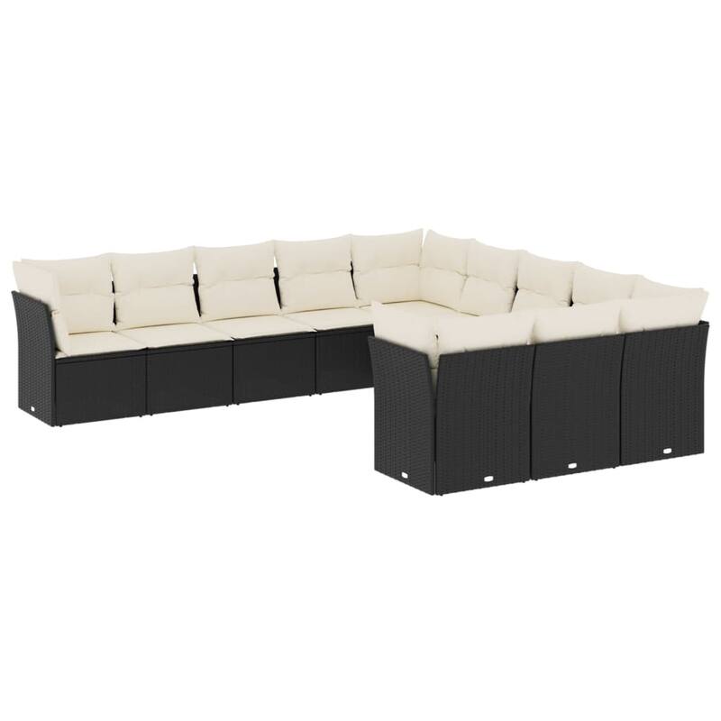 vidaXL Garden Sofa Set Black