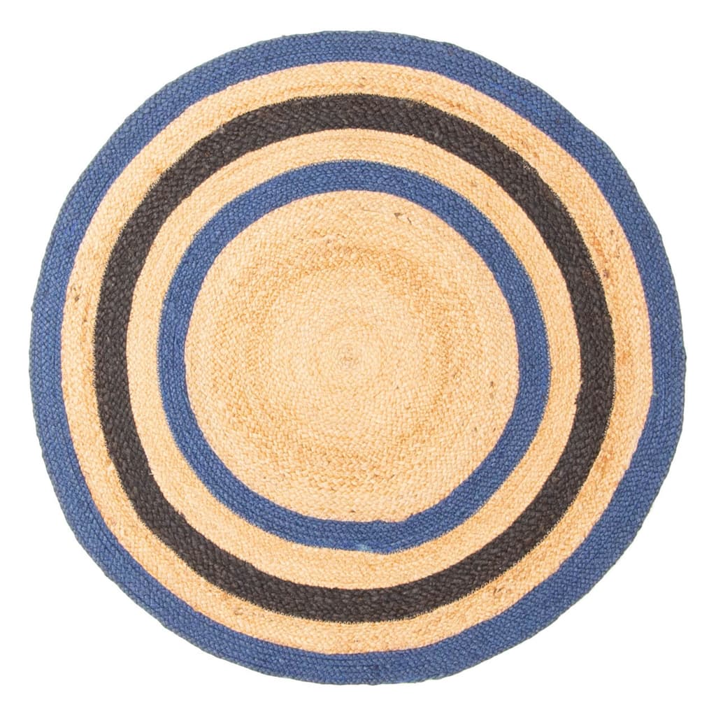 ECARPETGALLERY Braided Weave Palas Denizli Tan Jute Rug - 3'4 x 3'4