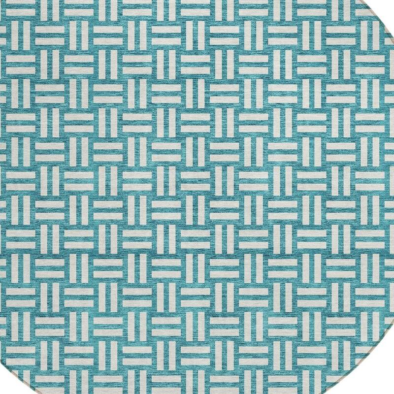 HomeRoots Geometric Transitional Rectangle Outdoor Rug