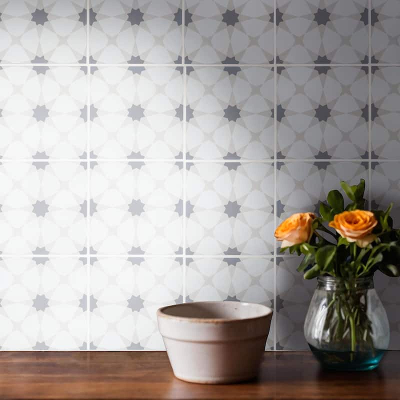 Ackland AKNPTAMA8X8M-CA Amara - 8" x 8" Porcelain Encaustic Floor and