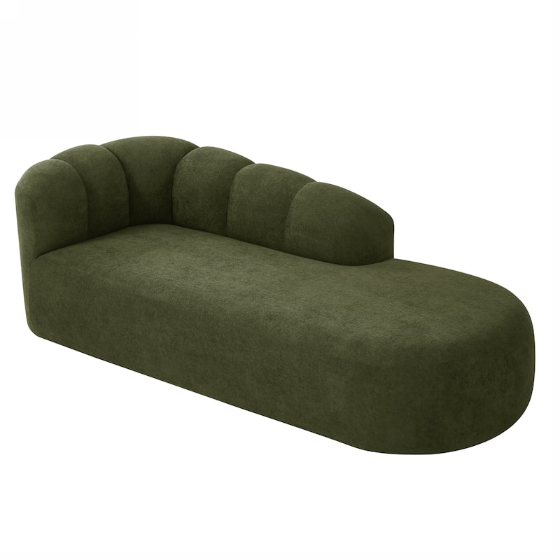 Christopher Knight Home - Modern Curved Upholstered Sofa with Sculptural Bubble Back