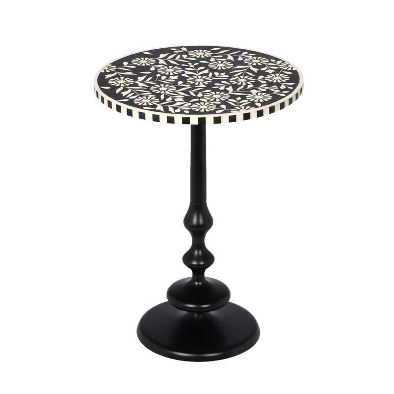 Christopher Knight Home Metal and Resin Pedestal End Table