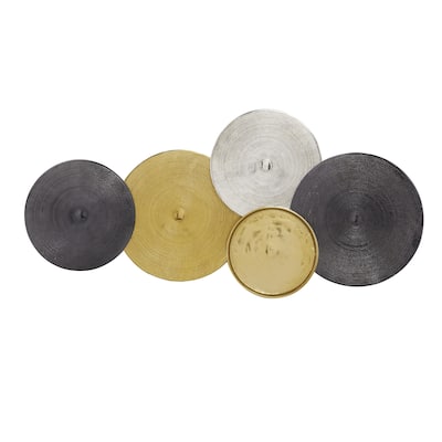 Aluminum Metal Plate Radial Home Wall Decor - Multi Colored - Roche River Decor