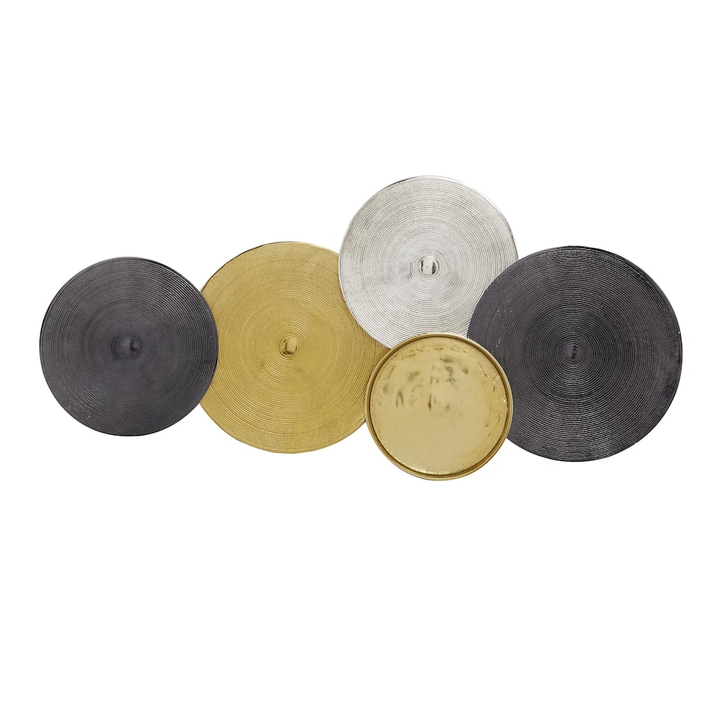 Aluminum Metal Plate Radial Home Wall Decor - Multi Colored - Roche River Decor