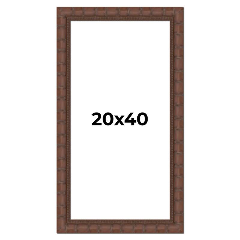 20x40 Frame Pewter Solid Wood Picture Frame Width 1.625 Inches | Interior Frame Depth 0.6875 Inches