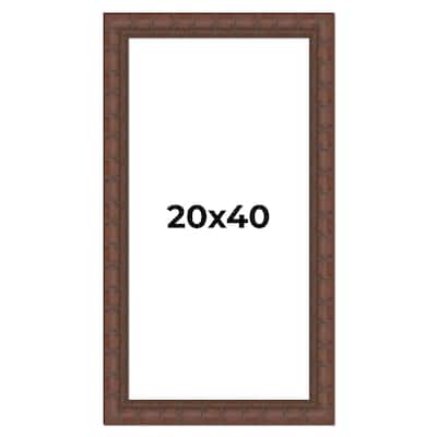 20x40 Frame Pewter Solid Wood Picture Frame Width 1.625 Inches | Interior Frame Depth 0.6875 Inches