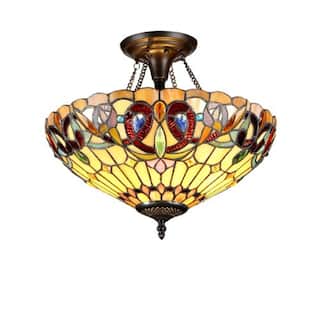 Vintage Semi-Flush Ceiling Light - 16"  Style Fixture - Timeless Home Decor - 9.25