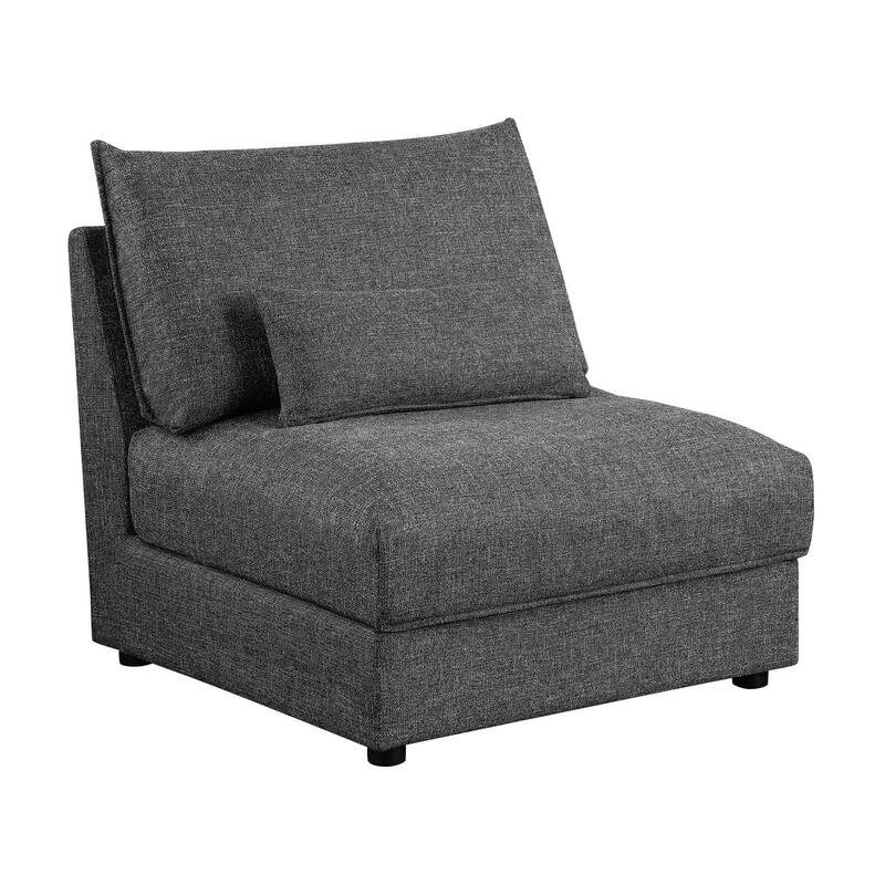 Tomasina Barely Black 6-Piece Upholstered Modular Sectional