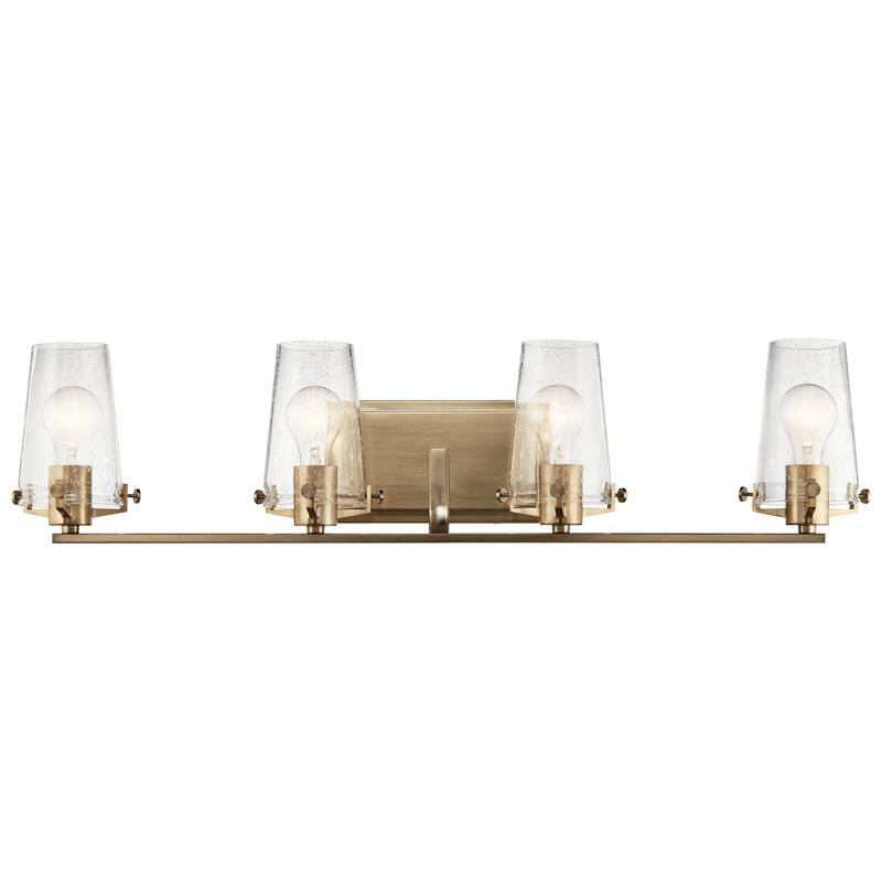 Kichler Lighting Alton 33.75 in. 4-Light Champagne Bronze Vanity Light with Clear Seeded Glass
