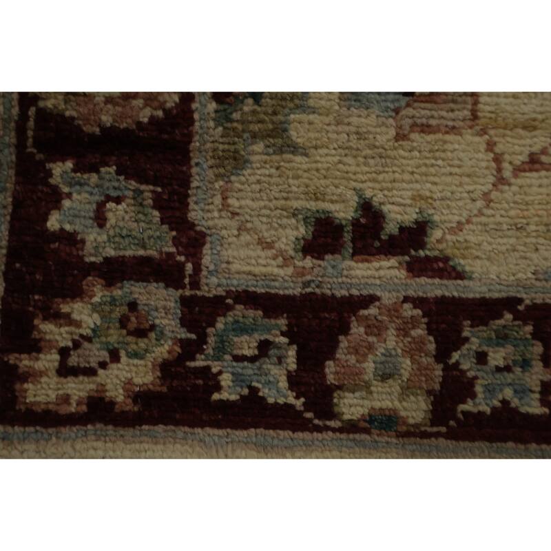 Hand Knotted Oriental 100% Wool Carpet Traditional Floral Beige & Ivories Chobi-Peshawar Area Rug - 2' 10'' X 1' 11''