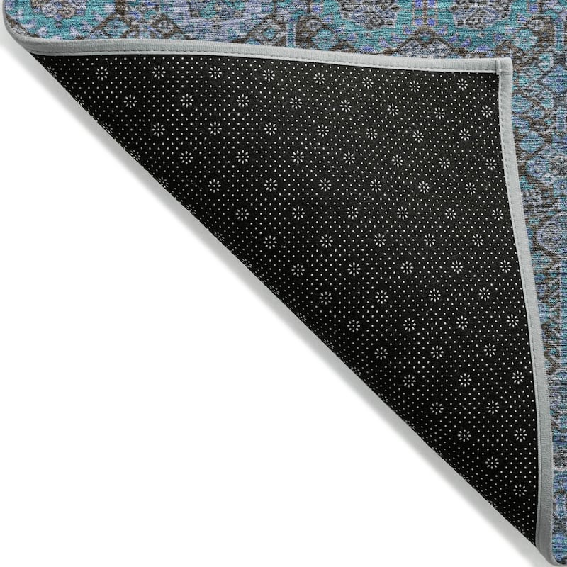 Machine Washable Indoor/ Outdoor Traditional Boho Chantille Rug