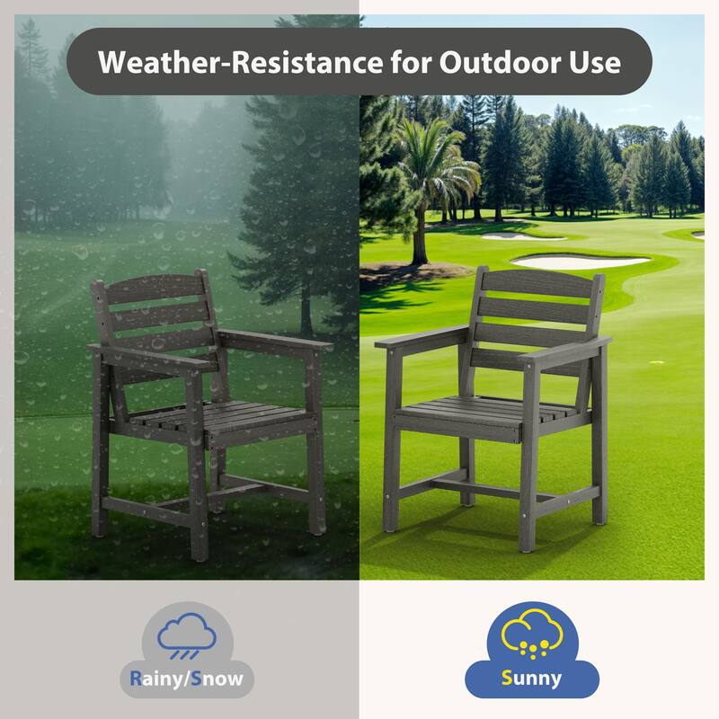 HDPE Dining Chairs Outdoor Patio Furniture 2 Set
