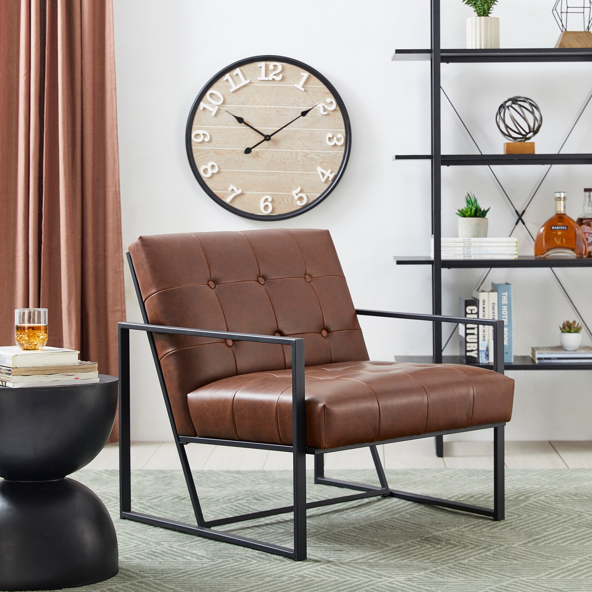 Anton bonded leather reclining leather 2025 armchair