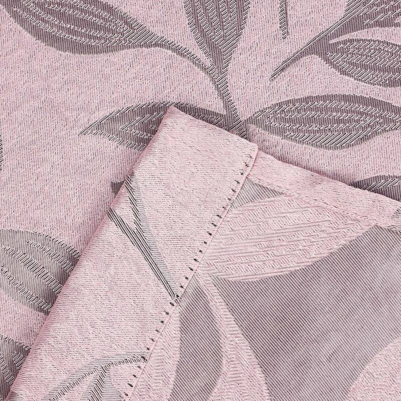 Superior Leaves Machine Washable Room Darkening Grommet With Ties Blackout Curtains, Set of 2