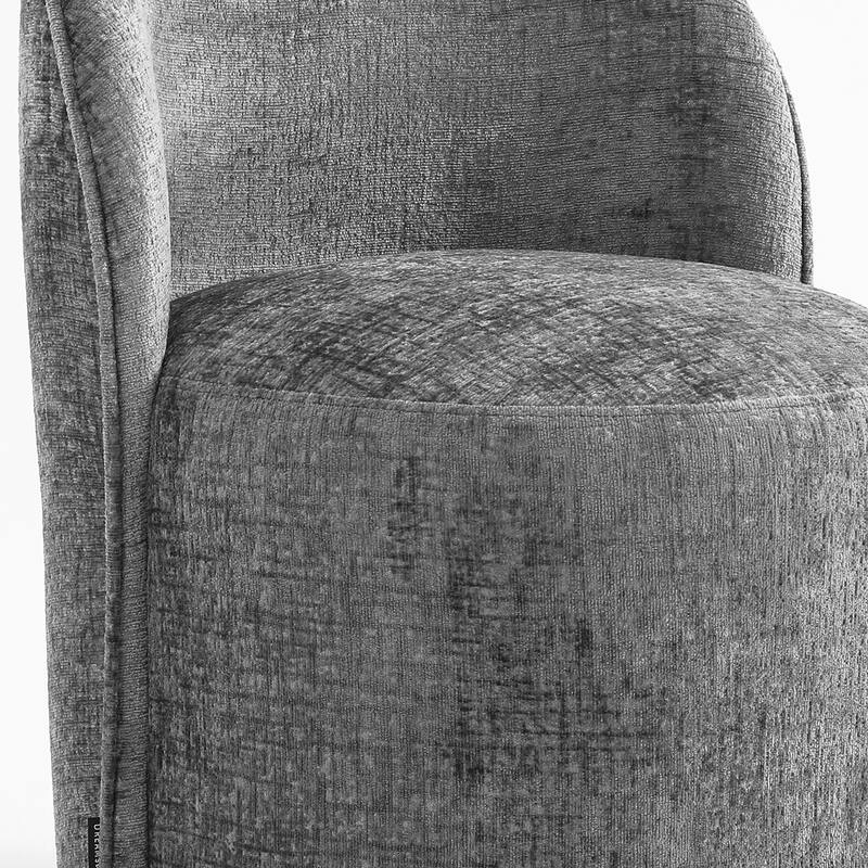 UIXE Modern Upholstered Swivel Armless Side Dining Chairs