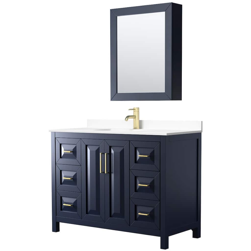 Wyndham Collection Daria 48" Free Standing Single Basin Vanity Set