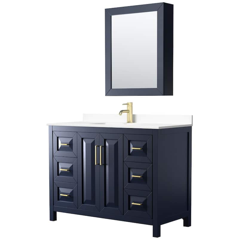 Wyndham Collection Daria 48" Free Standing Single Basin Vanity Set