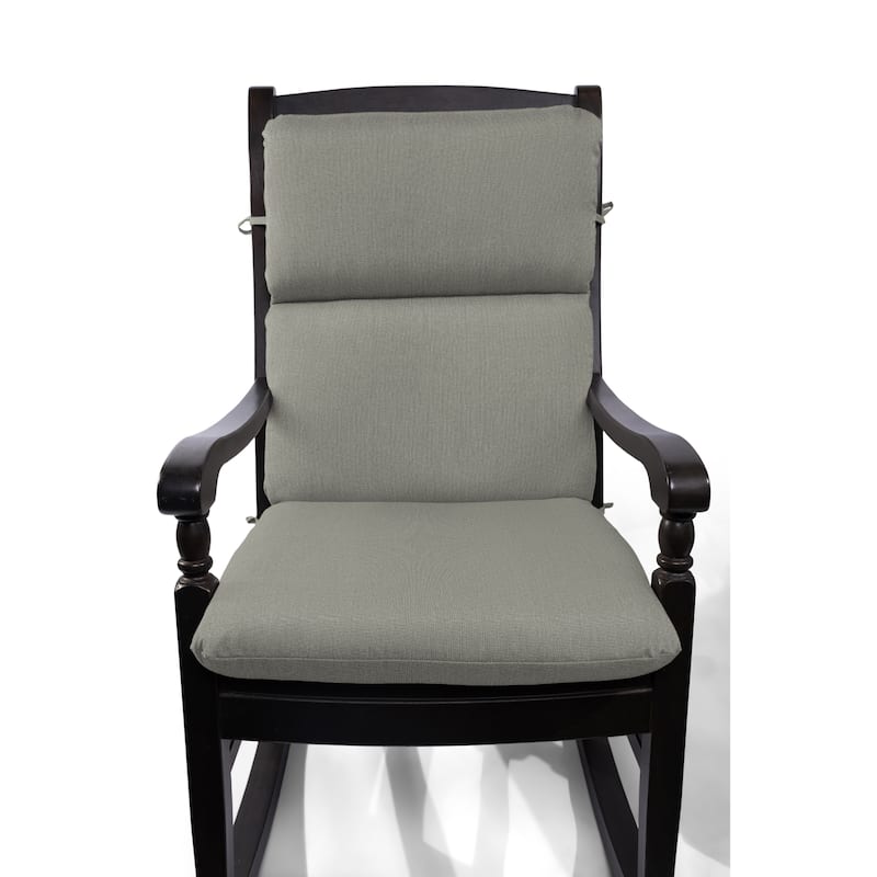 Sunbrella® Stripe Sunbrella Fabric 1 Piece Indoor/Outdoor Two Ply High Back/Recliner Cushion, 22"W x 46"L - 22"W x 46"L - Spectrum Dove