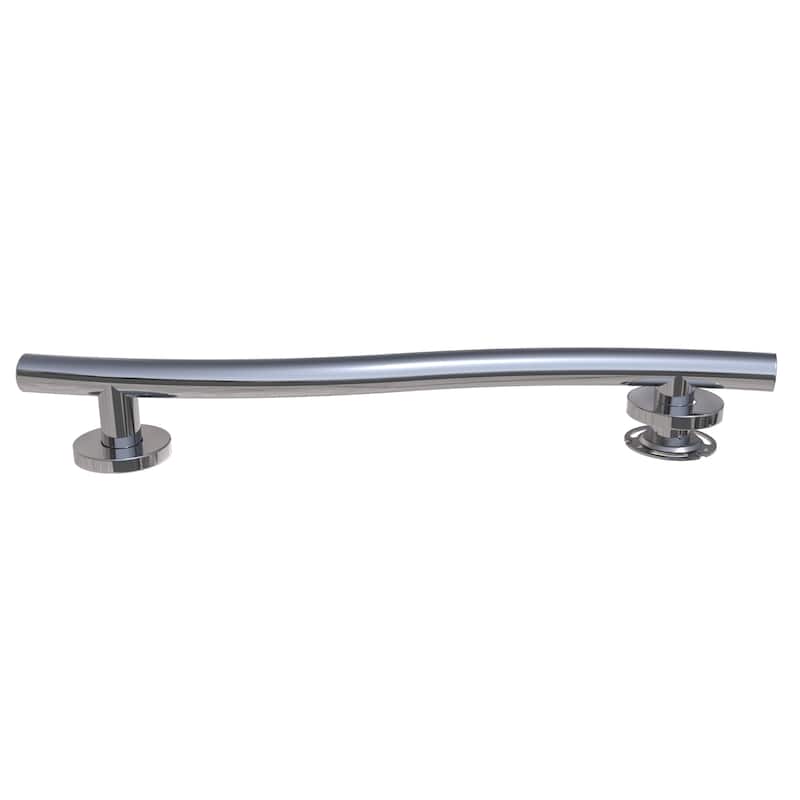 Keeney Wave Designer Grab Bar 1.25 Dia x 36 in., Polished Chrome