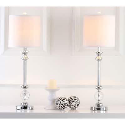 SAFAVIEH Lighting 31-inch Crystal Erica Crystal Candlestick Lamp (Set of 2) - 10" x 10" x 31"