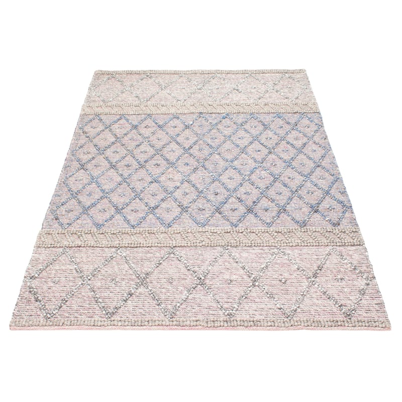 ECARPETGALLERY Braid weave Sienna Pink Wool Rug - 6'2 x 8'11