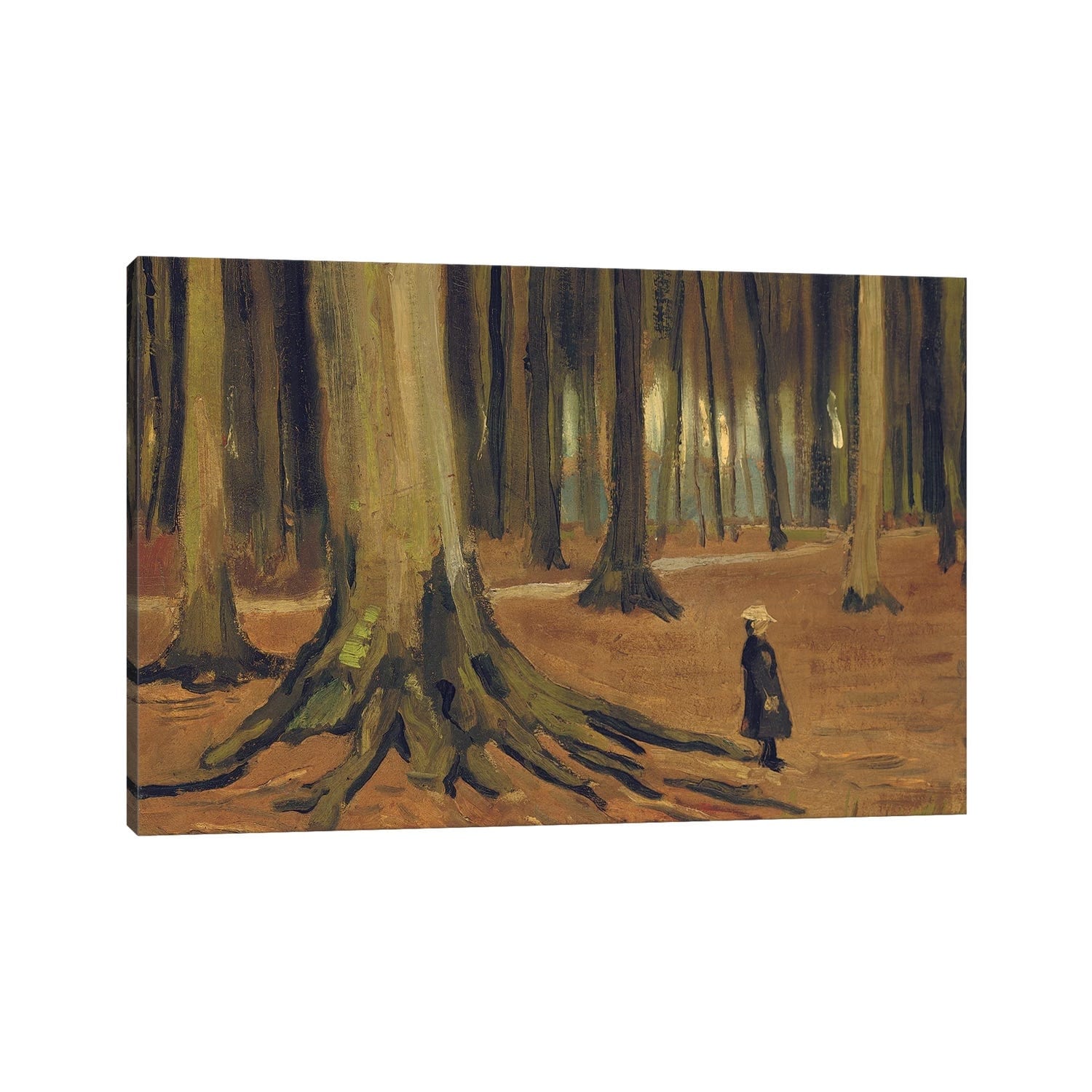 iCanvas "A Girl in a Wood, 1882 " by Vincent van Gogh Canvas Print