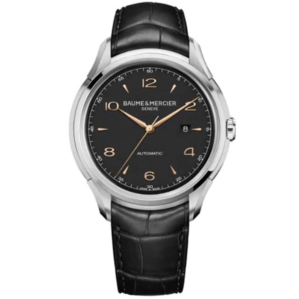 Baume and Mercier Clifton Men's Watch - Black Face, Black Band