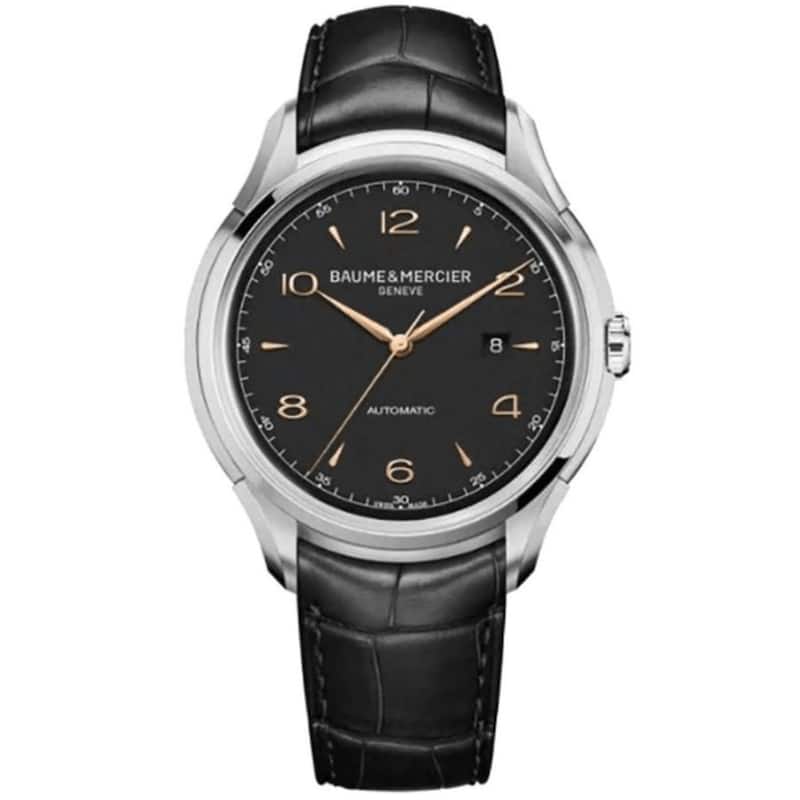 Baume and Mercier Clifton Men's Watch - Black Face, Black Band