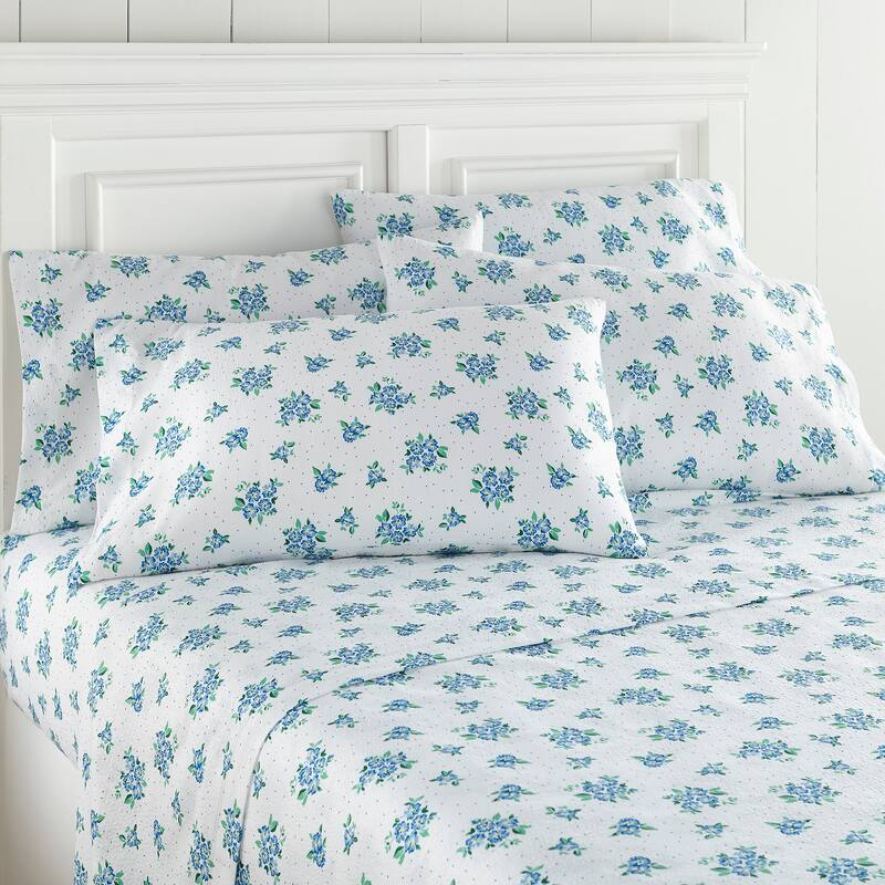 Seersucker Sheet Set - Queen - Forget Me Not