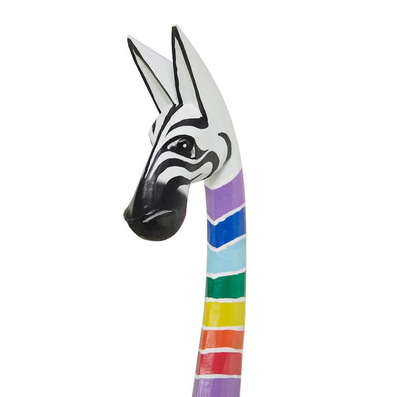 Multi Colored Wood Handmade Various Animals Sculpture