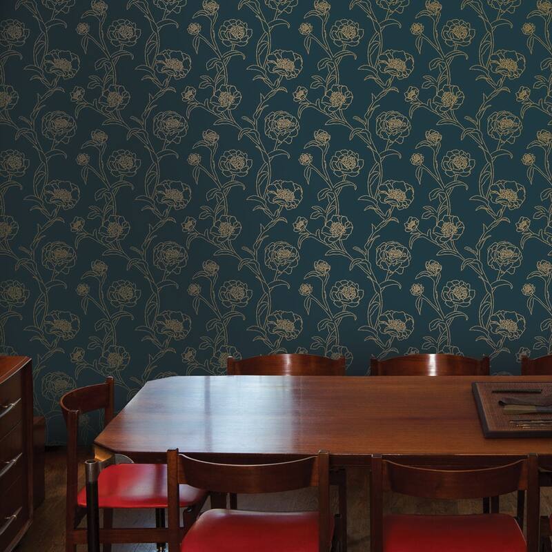 Peonies Removable Peel and Stick Wallpaper