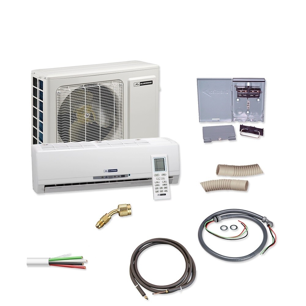Shop Blueridge 30 000 Btu Single Zone Ductless Mini Split Kit Overstock 18656220