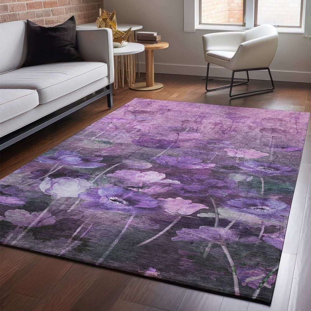 Premium Washable Super Soft Contemporary Floral Mayfield Rug