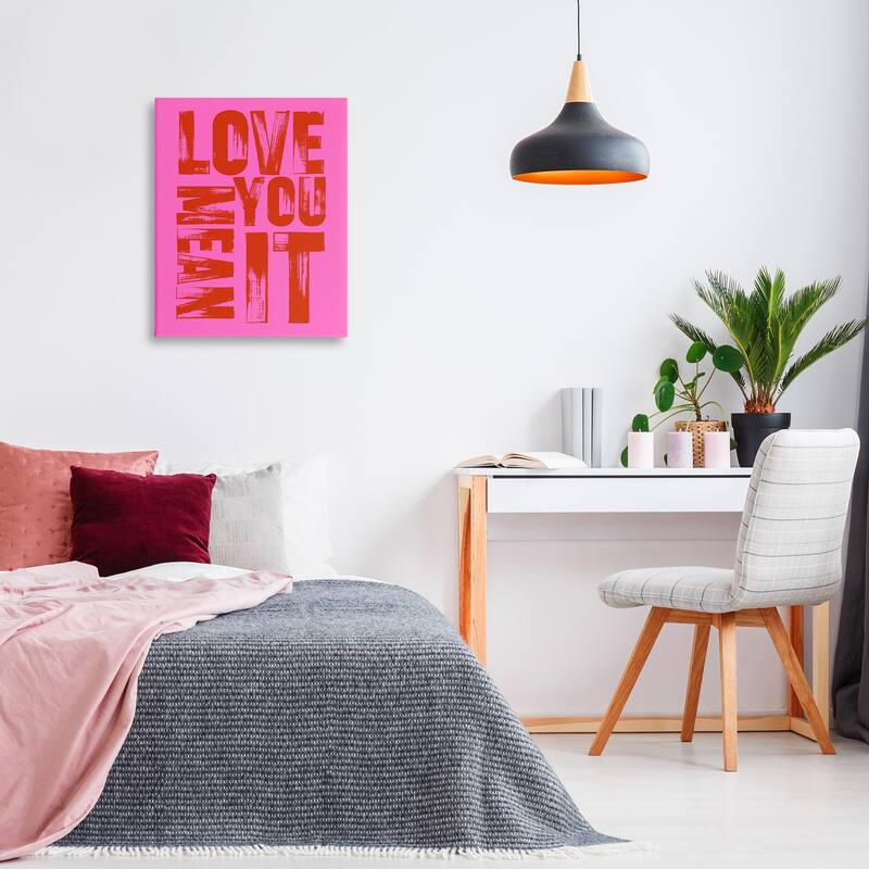 Stupell Bold Love You Mean It Canvas Wall Art Design By House of Lulu