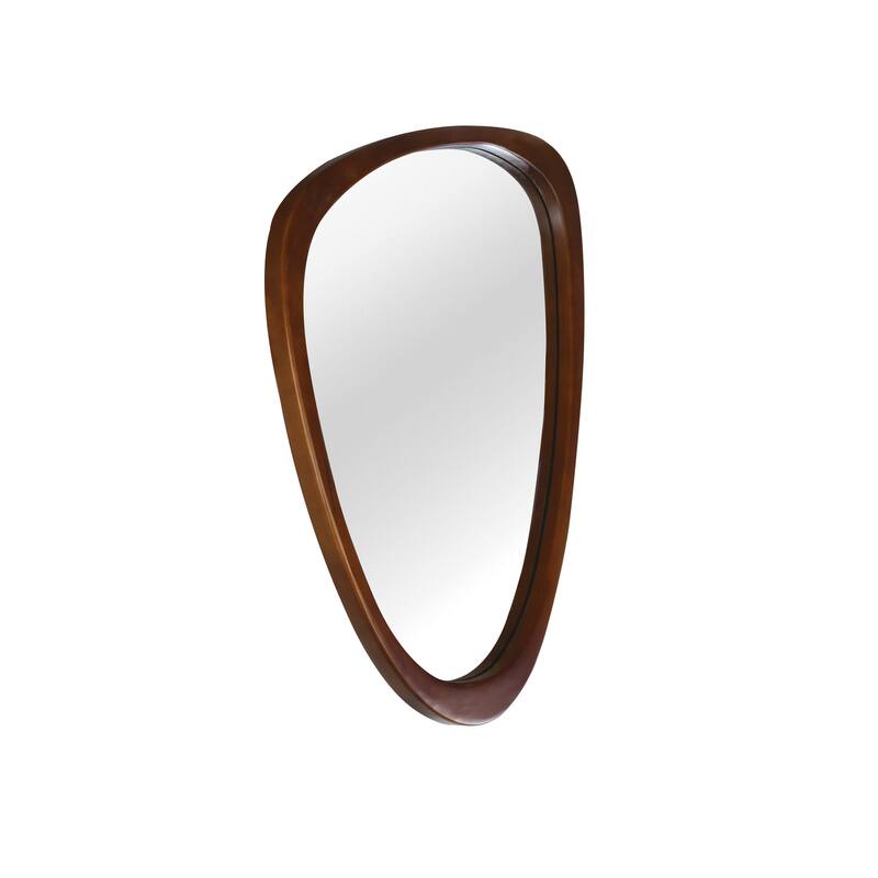 Irregular Solid Wood Frame Decorative Mirror