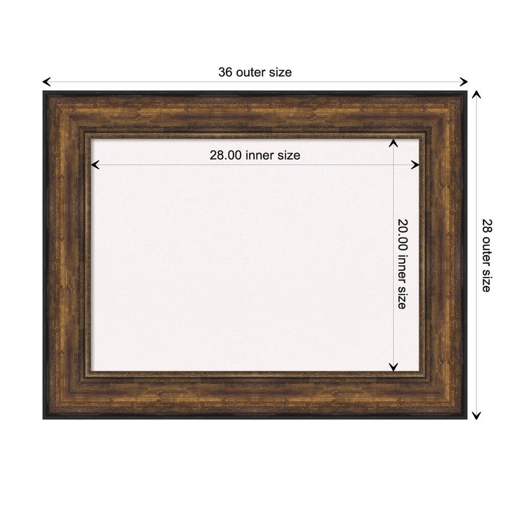 Ballroom Bronze Framed White Corkboard Bulletin Board