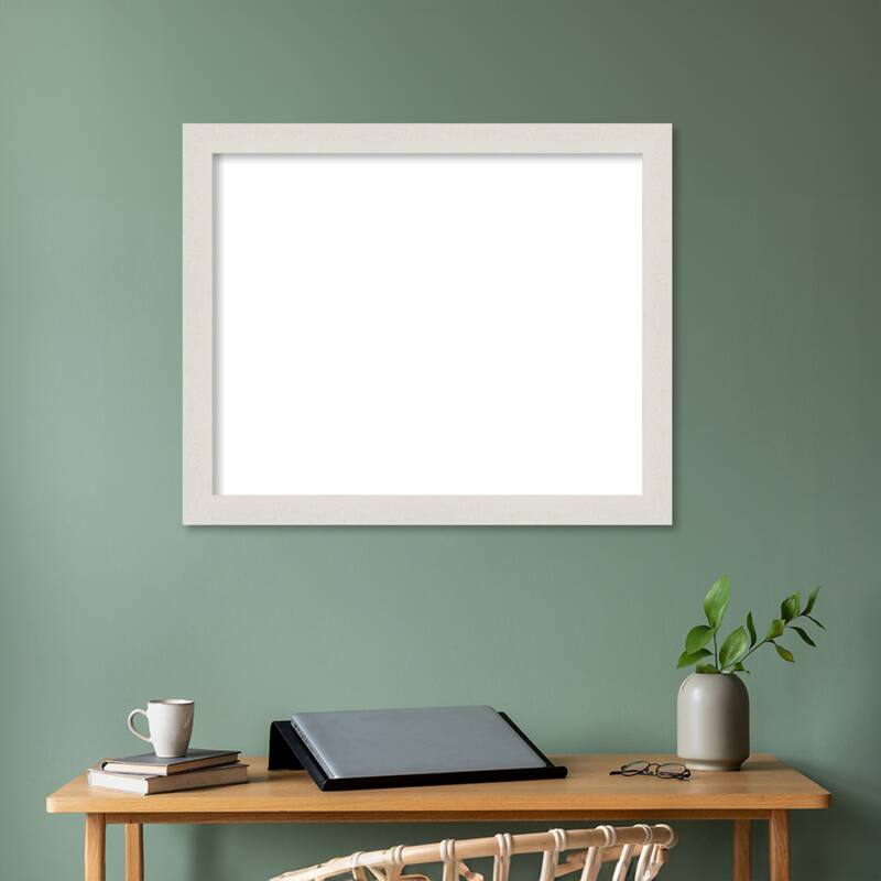 Amanti Art Rustic Plank Espresso Narrow Framed Dry Erase Magnetic Board