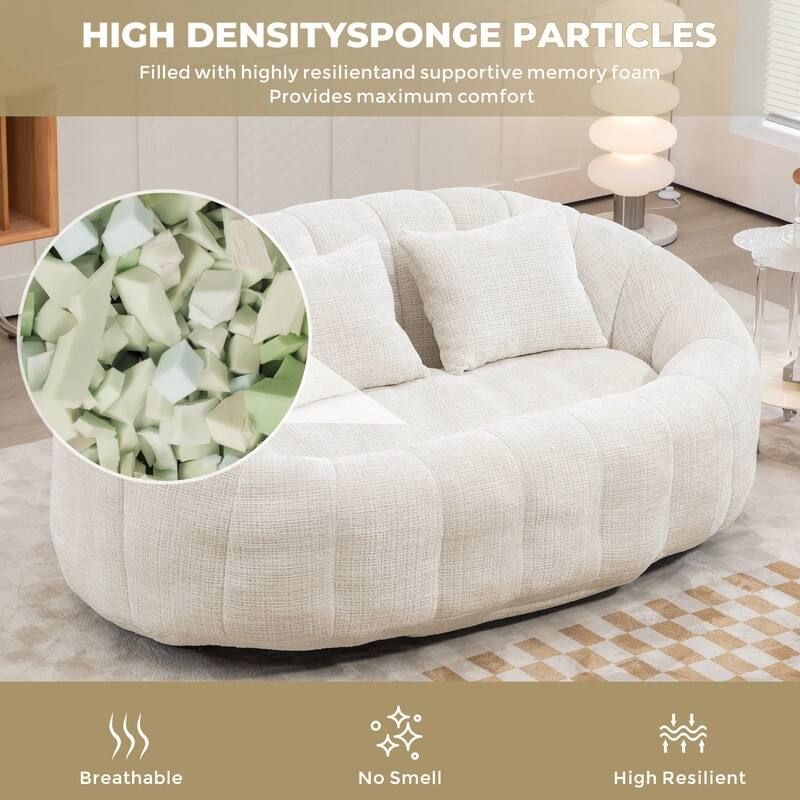 59.05" Bean Bag Sofa Lazy Sofa Durable Comfortable Lounger High Back Bean Bag Chair