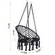 preview thumbnail 3 of 5, Comfortable Macrame Hammock Chair for Indoor/Outdoor - Supports 330lbs