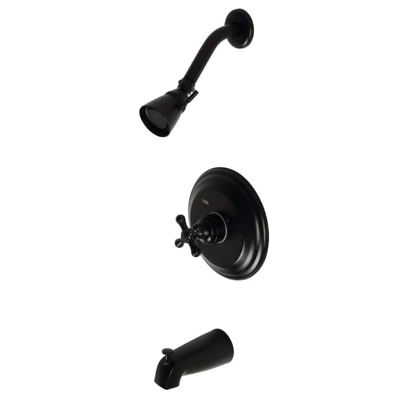 Kingston Brass Restoration Tub and Shower Faucet - Matte Black