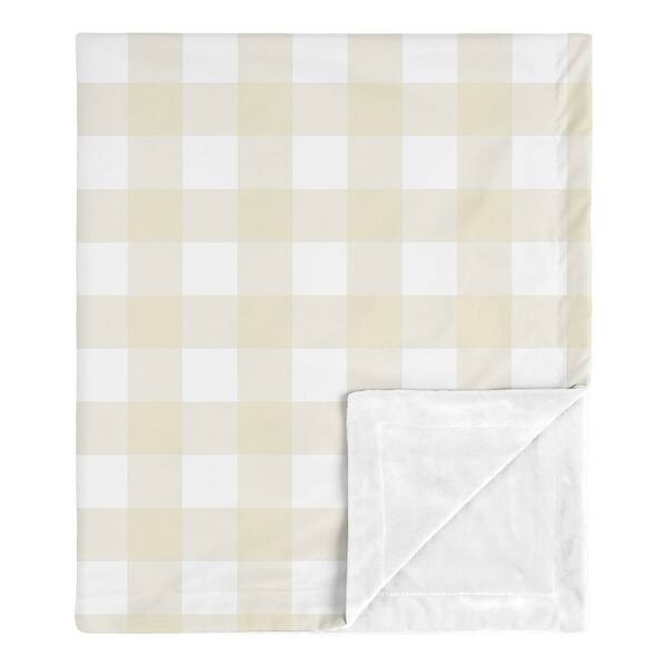 Woodland Plaid Collection Boy Baby Receiving Security Swaddle Blanket Beige And White Buffalo Check Overstock 31453392