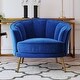 preview thumbnail 36 of 39, Modern Velvet Accent Barrel Chair Upholstered Armchair Vanity Chair